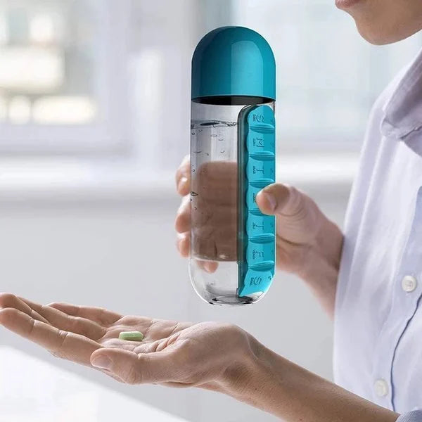 Weekly Pill Organizer Bottle- With 7 days storage