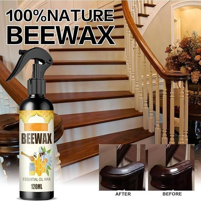 Natural Beeswax Spray, Furniture Polish and Cleaner for Wood (pack of 2)