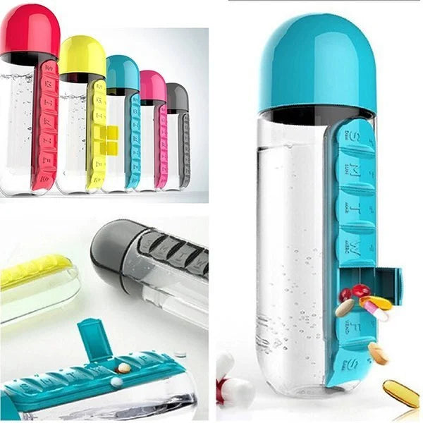 Weekly Pill Organizer Bottle- With 7 days storage